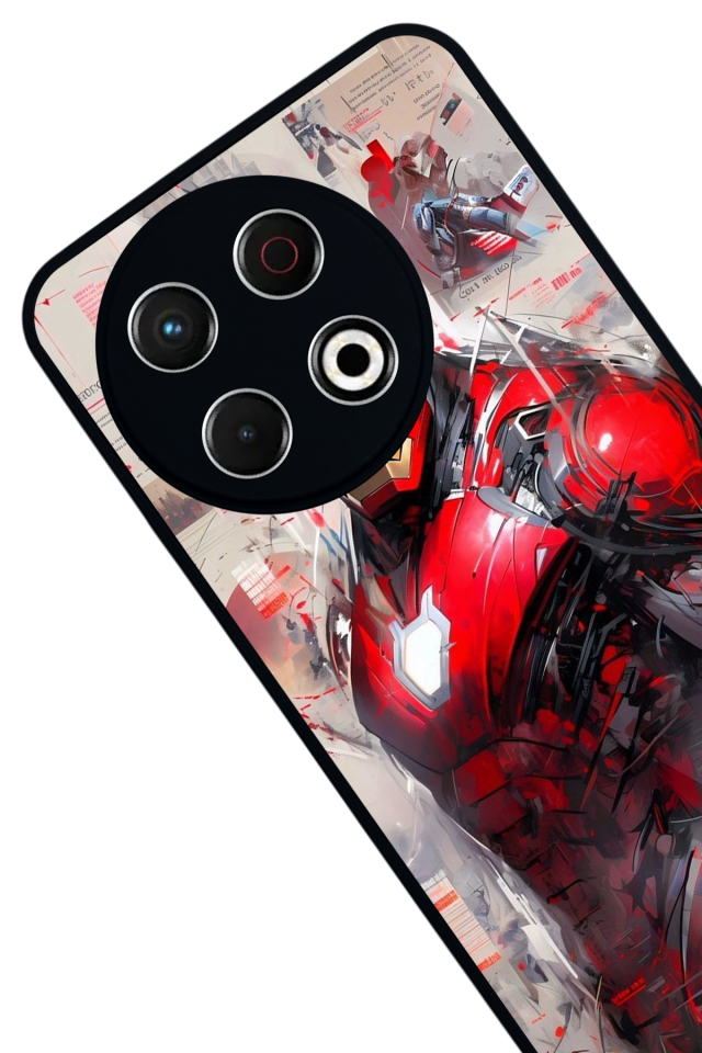 Tecno Spark 30 Pro Uyumlu Iron Man ( Demir Adam ) Tasarımlı Glossy Premium Kılıf