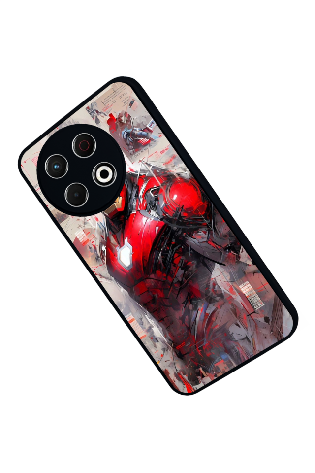 Tecno Spark 30 Pro Uyumlu Iron Man ( Demir Adam ) Tasarımlı Glossy Premium Kılıf