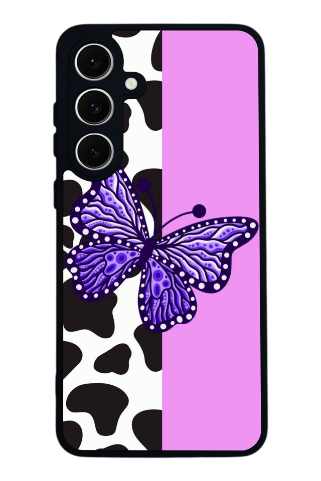 Samsung Galaxy S24 FE Uyumlu Kelebek Tasarımlı Glossy Premium Kılıf