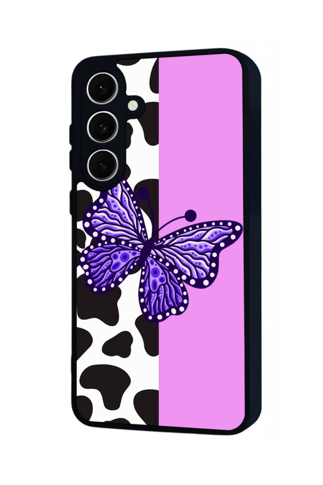 Samsung Galaxy S24 FE Uyumlu Kelebek Tasarımlı Glossy Premium Kılıf