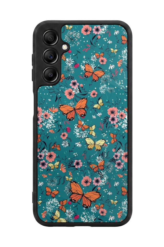 Samsung Galaxy A14 Uyumlu Kelebek Tasarımlı Glossy Premium Kılıf