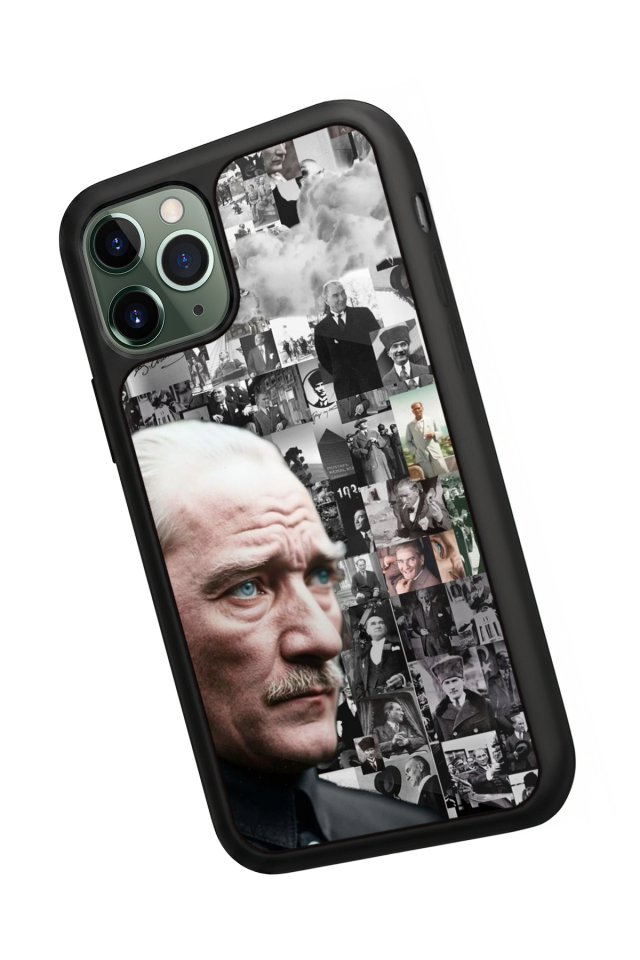 iPhone 11 Pro Uyumlu Mustafa Kemal Ataturk Tasarımlı Glossy Premium Kılıf