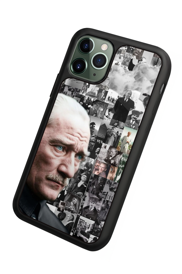 iPhone 11 Pro Uyumlu Mustafa Kemal Ataturk Tasarımlı Glossy Premium Kılıf