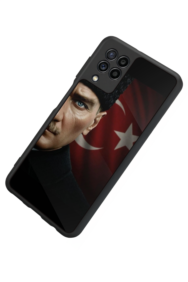 Samsung Galaxy M22 Uyumlu Mustafa Kemal Ataturk Tasarımlı Glossy Premium Kılıf