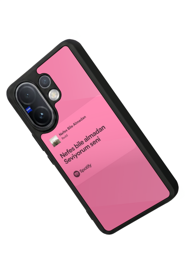 Vivo V60 Uyumlu Sarki Sozleri Tasarımlı Glossy Premium Kılıf