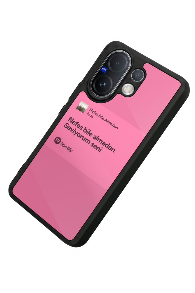 Vivo V60 Uyumlu Sarki Sozleri Tasarımlı Glossy Premium Kılıf