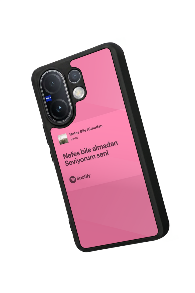 Vivo V60 Uyumlu Sarki Sozleri Tasarımlı Glossy Premium Kılıf