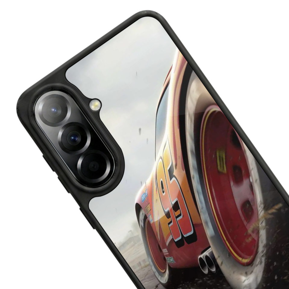 Samsung Galaxy A57 Uyumlu Şimsek McQueen Tasarımlı Glossy Premium Kılıf