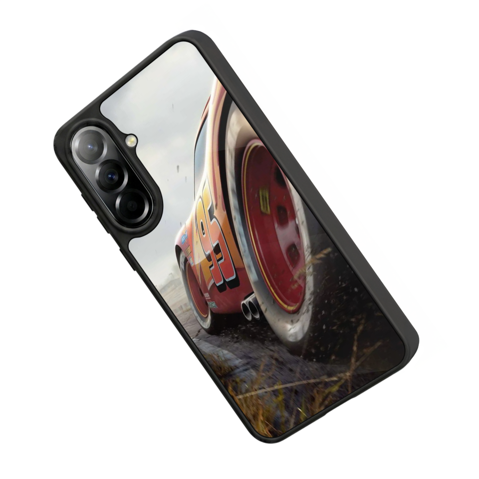 Samsung Galaxy A57 Uyumlu Şimsek McQueen Tasarımlı Glossy Premium Kılıf
