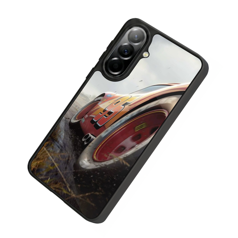 Samsung Galaxy A57 Uyumlu Şimsek McQueen Tasarımlı Glossy Premium Kılıf