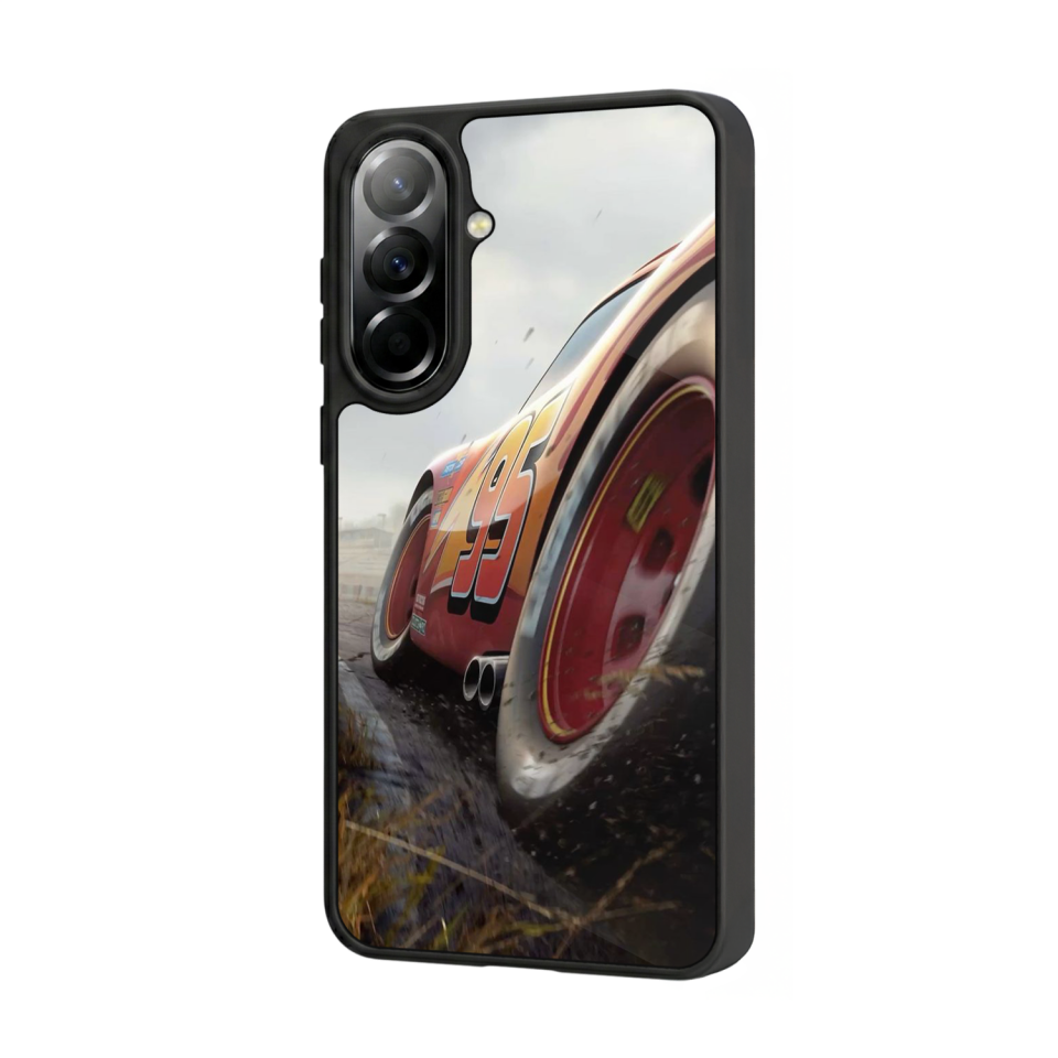 Samsung Galaxy A57 Uyumlu Şimsek McQueen Tasarımlı Glossy Premium Kılıf