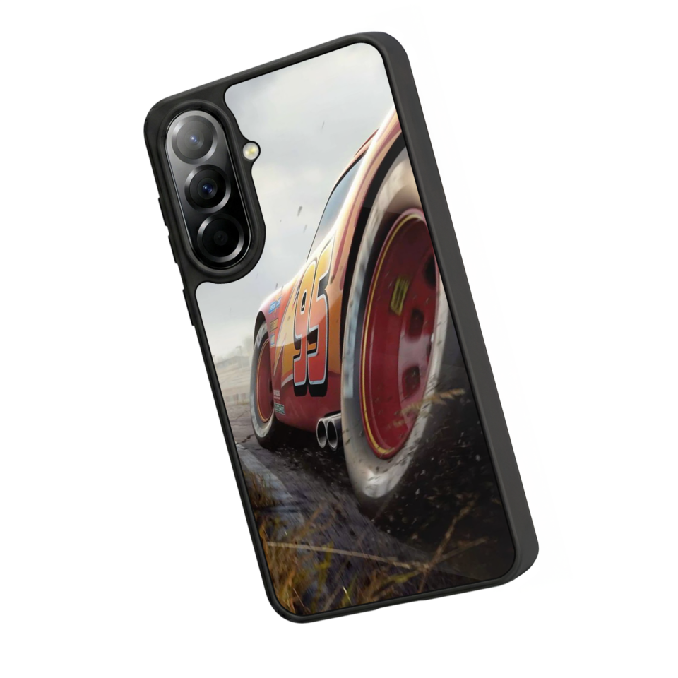 Samsung Galaxy A57 Uyumlu Şimsek McQueen Tasarımlı Glossy Premium Kılıf