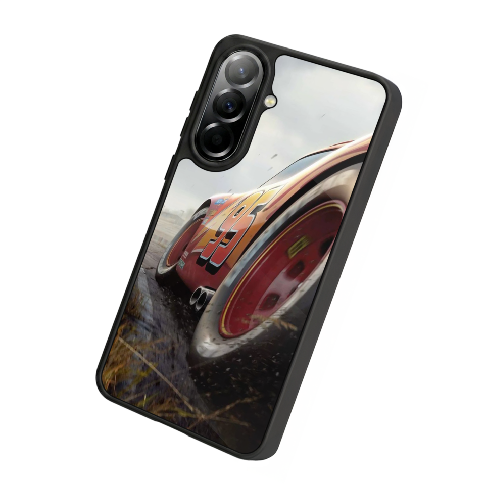 Samsung Galaxy A57 Uyumlu Şimsek McQueen Tasarımlı Glossy Premium Kılıf