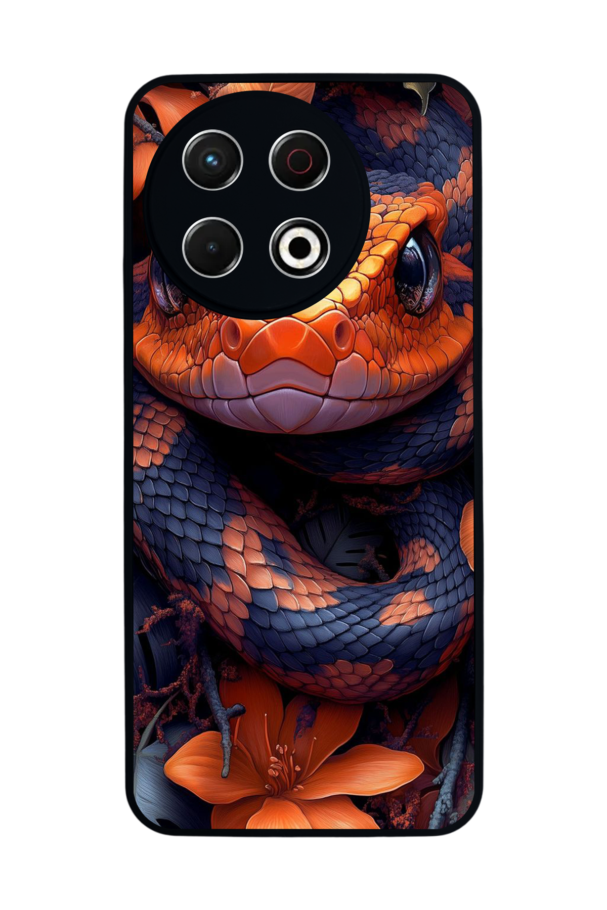 Tecno Spark 30 Pro Uyumlu Yılan Tasarımlı Glossy Premium Kılıf