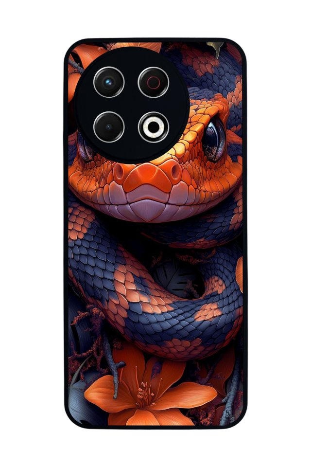 Tecno Spark 30 Pro Uyumlu Yılan Tasarımlı Glossy Premium Kılıf