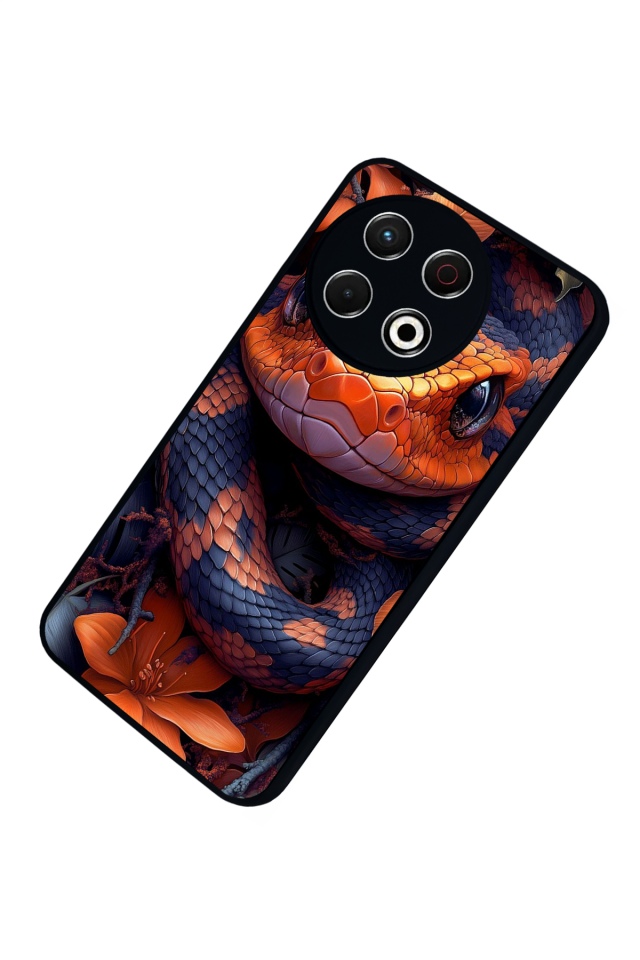 Tecno Spark 30 Pro Uyumlu Yılan Tasarımlı Glossy Premium Kılıf