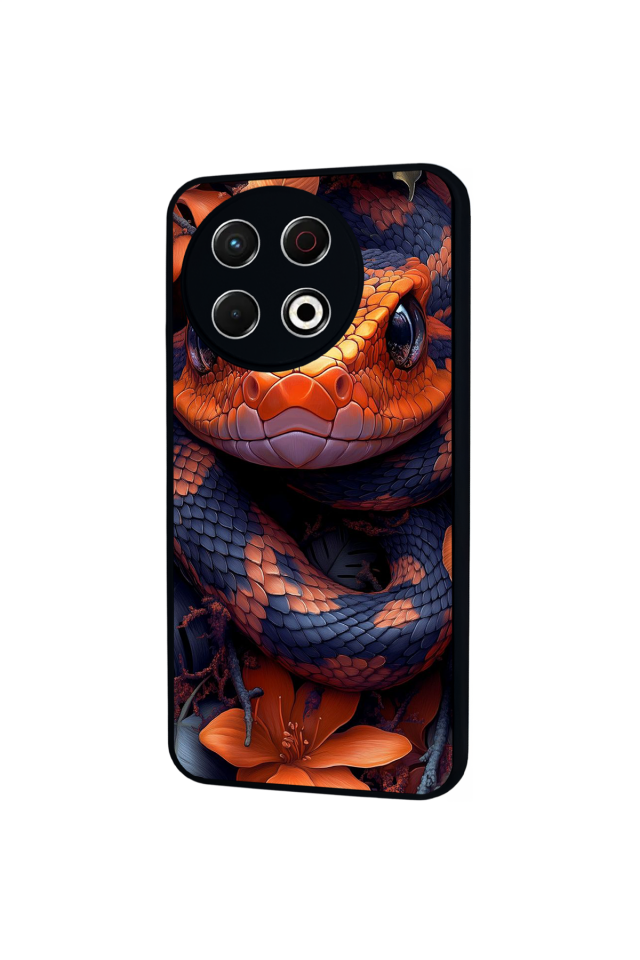 Tecno Spark 30 Pro Uyumlu Yılan Tasarımlı Glossy Premium Kılıf
