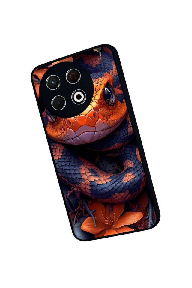 Tecno Spark 30 Pro Uyumlu Yılan Tasarımlı Glossy Premium Kılıf
