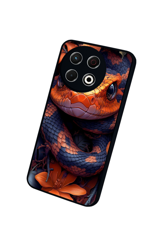 Tecno Spark 30 Pro Uyumlu Yılan Tasarımlı Glossy Premium Kılıf