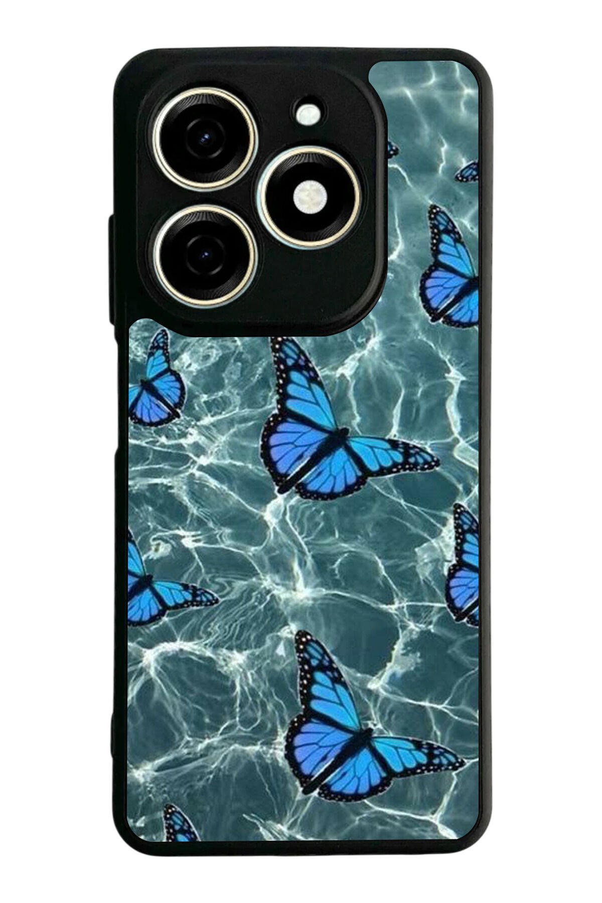 Tecno Spark 20/20C Uyumlu Kelebek Tasarımlı Glossy Premium Kılıf