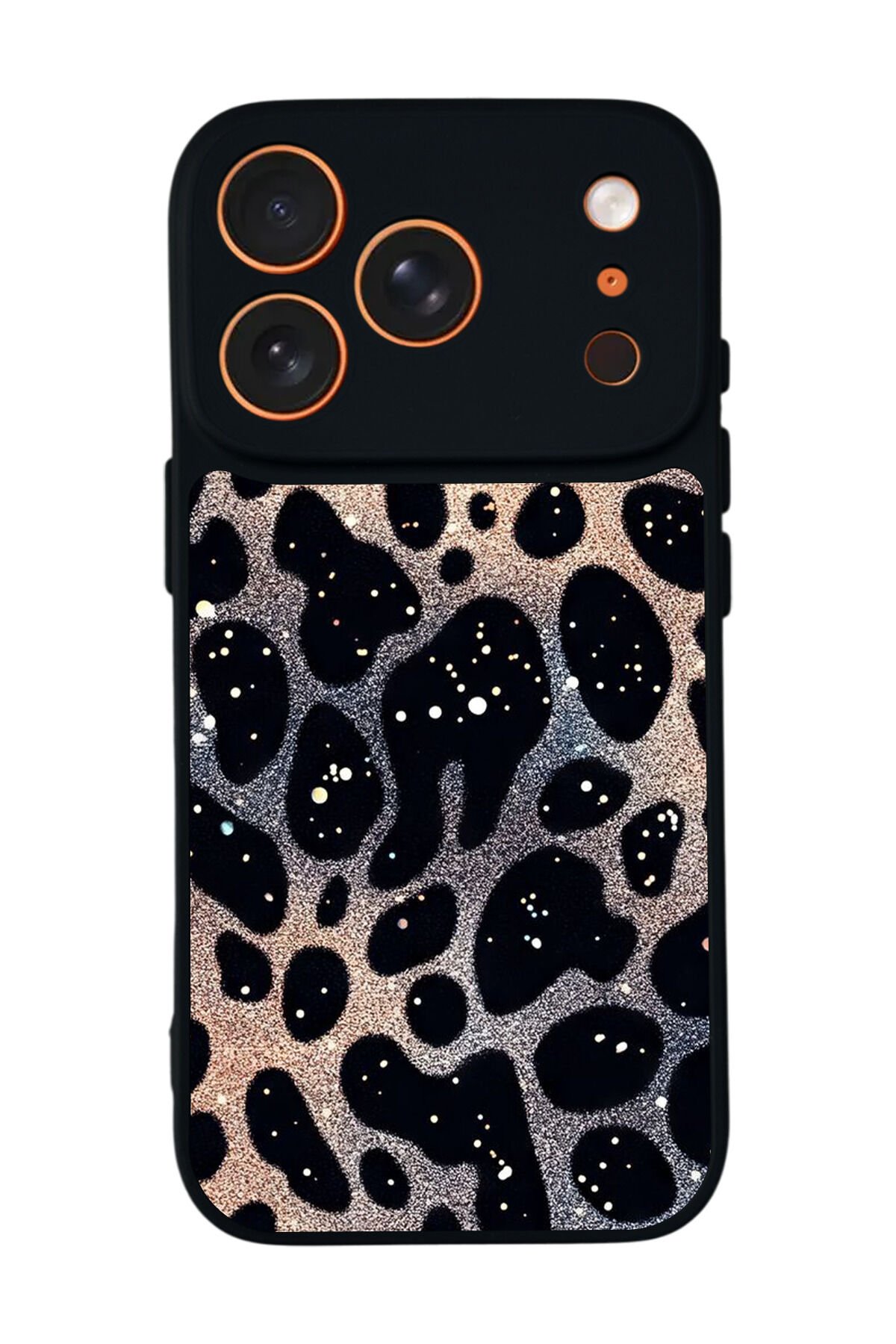 iPhone 17 Pro Uyumlu Hologram Leopar Tasarımlı Glossy Premium Kılıf