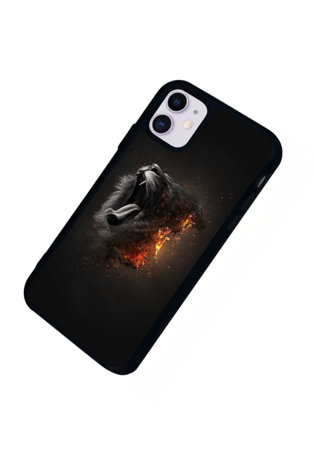 iPhone 11 Uyumlu Aslan Tasarımlı Glossy Premium Kılıf