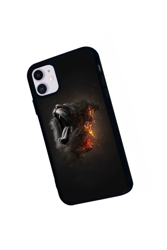 iPhone 11 Uyumlu Aslan Tasarımlı Glossy Premium Kılıf