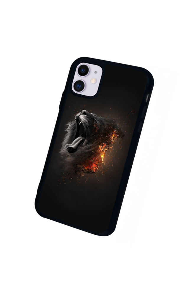 iPhone 11 Uyumlu Aslan Tasarımlı Glossy Premium Kılıf