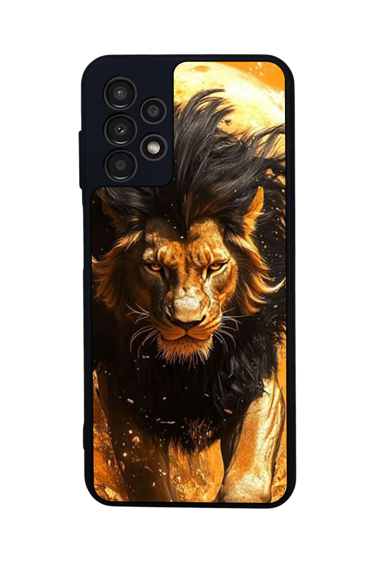 Samsung Galaxy A13 Uyumlu Aslan Tasarımlı Glossy Premium Kılıf