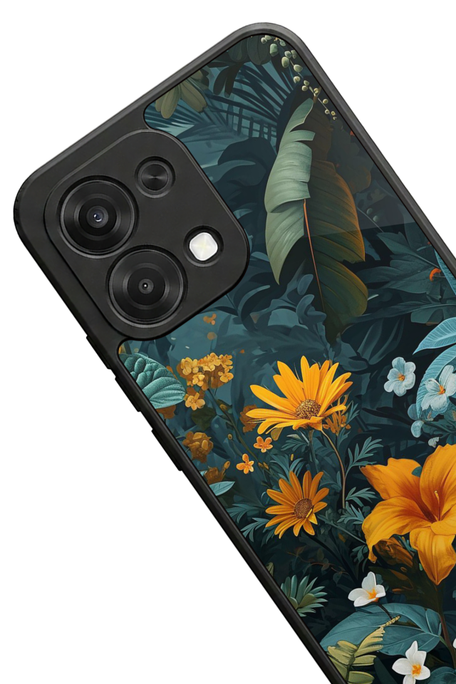 Oppo A6 Pro Uyumlu Botanik Tasarımlı Glossy Premium Kılıf