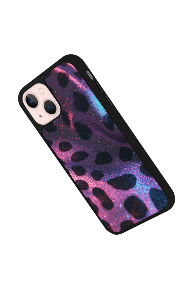 iPhone 15 Plus Uyumlu Hologram Leopar Tasarımlı Glossy Premium Kılıf