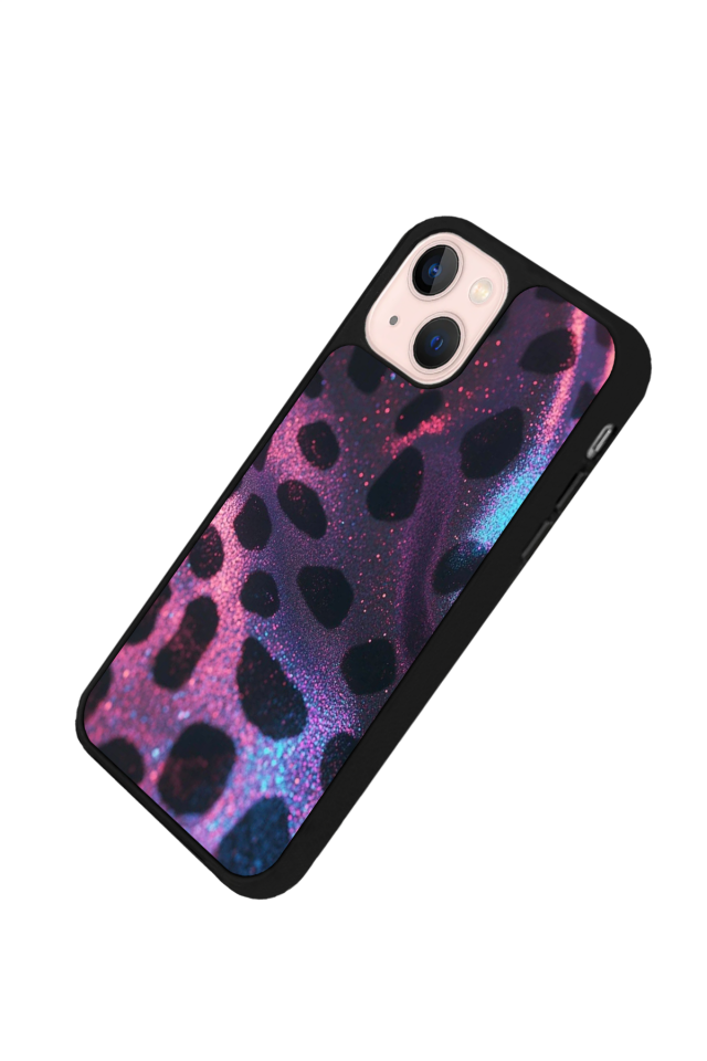 iPhone 15 Plus Uyumlu Hologram Leopar Tasarımlı Glossy Premium Kılıf