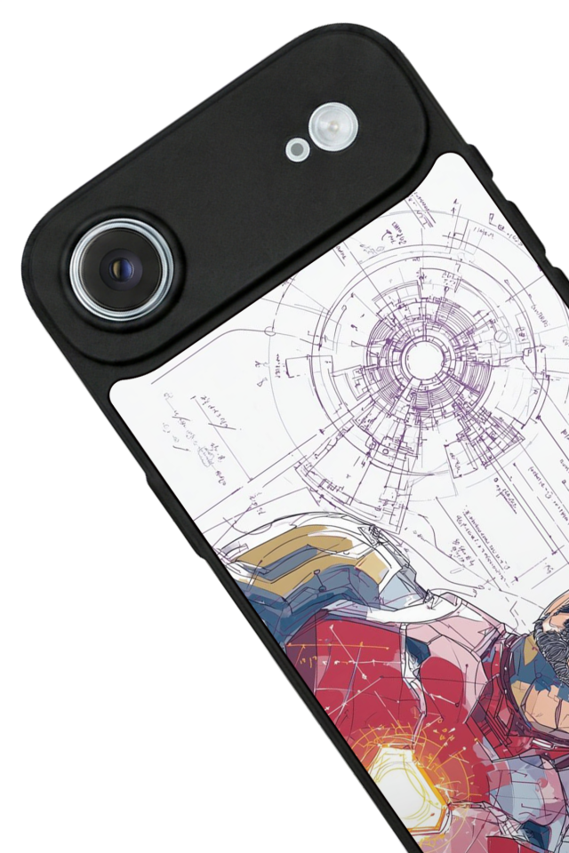 iPhone 17 Air Uyumlu Iron Man ( Demir Adam ) Tasarımlı Glossy Premium Kılıf