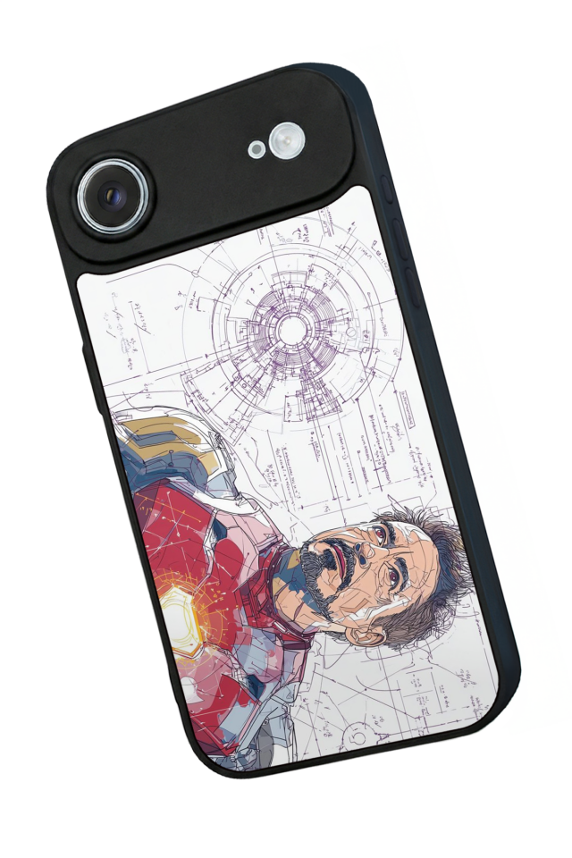 iPhone 17 Air Uyumlu Iron Man ( Demir Adam ) Tasarımlı Glossy Premium Kılıf