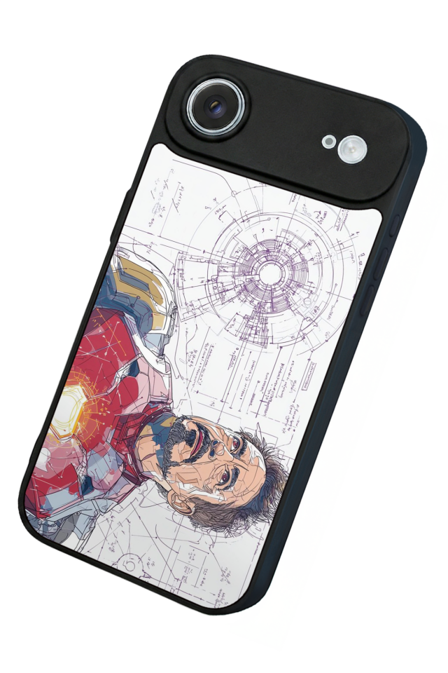 iPhone 17 Air Uyumlu Iron Man ( Demir Adam ) Tasarımlı Glossy Premium Kılıf