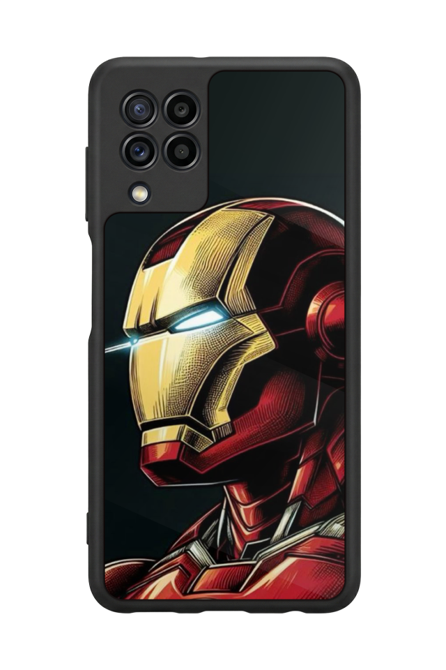 Samsung Galaxy M32 Uyumlu  Iron Man ( Demir Adam ) Tasarımlı Glossy Premium Kılıf