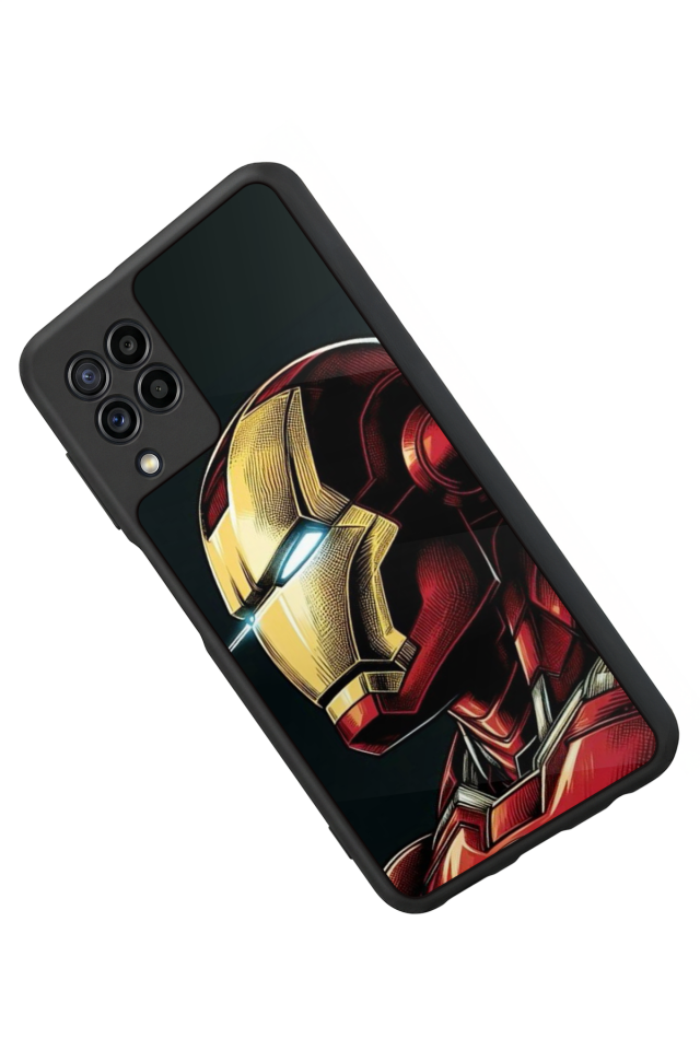 Samsung Galaxy M32 Uyumlu  Iron Man ( Demir Adam ) Tasarımlı Glossy Premium Kılıf