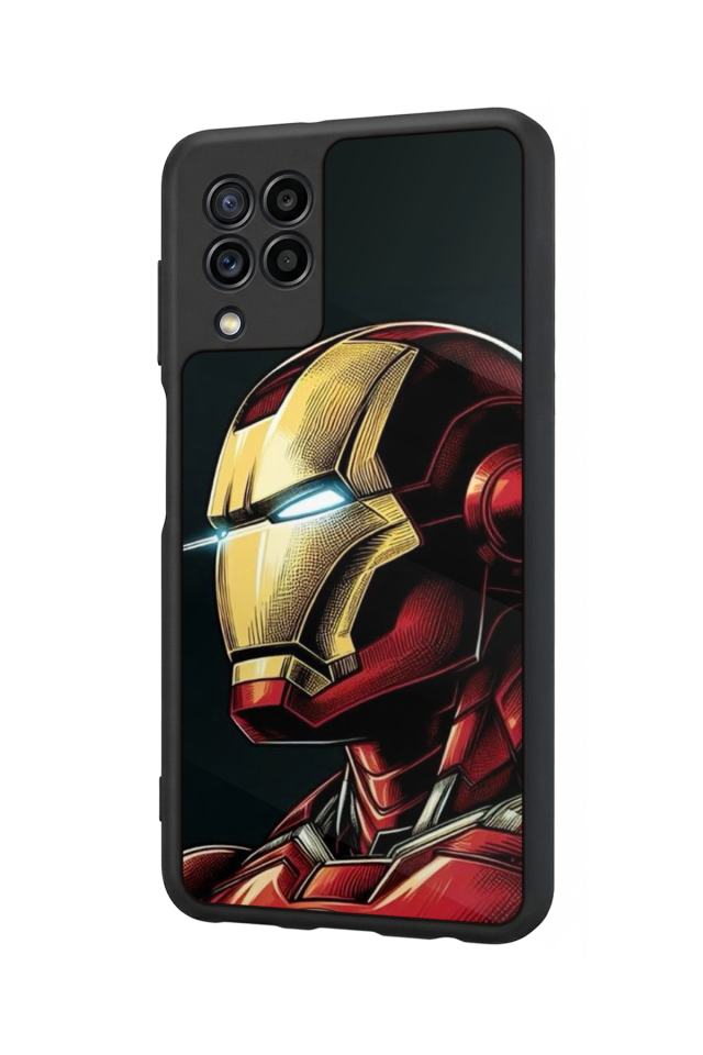 Samsung Galaxy M32 Uyumlu  Iron Man ( Demir Adam ) Tasarımlı Glossy Premium Kılıf