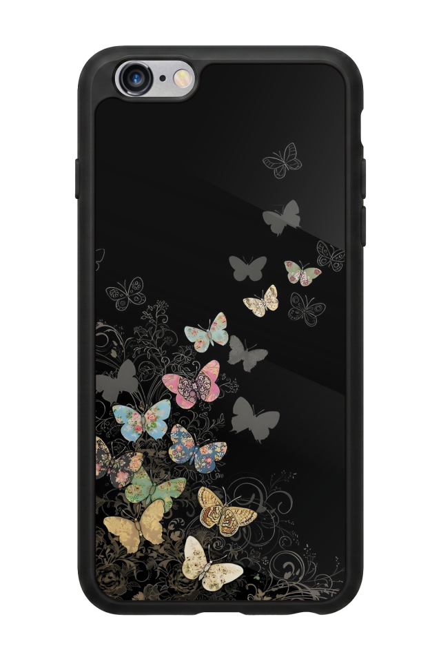 iPhone 6 Plus Uyumlu Kelebek Tasarımlı Glossy Premium Kılıf
