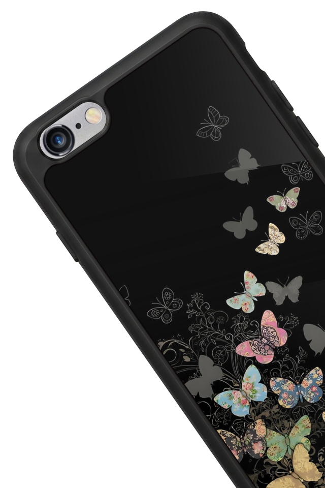 iPhone 6 Plus Uyumlu Kelebek Tasarımlı Glossy Premium Kılıf