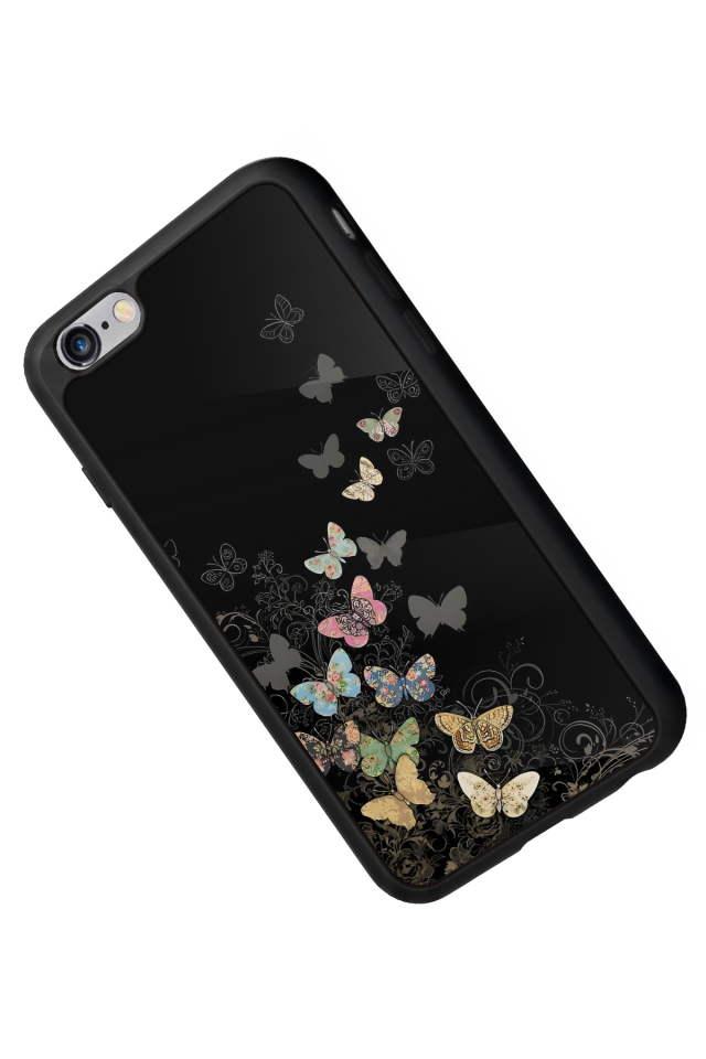 iPhone 6 Plus Uyumlu Kelebek Tasarımlı Glossy Premium Kılıf