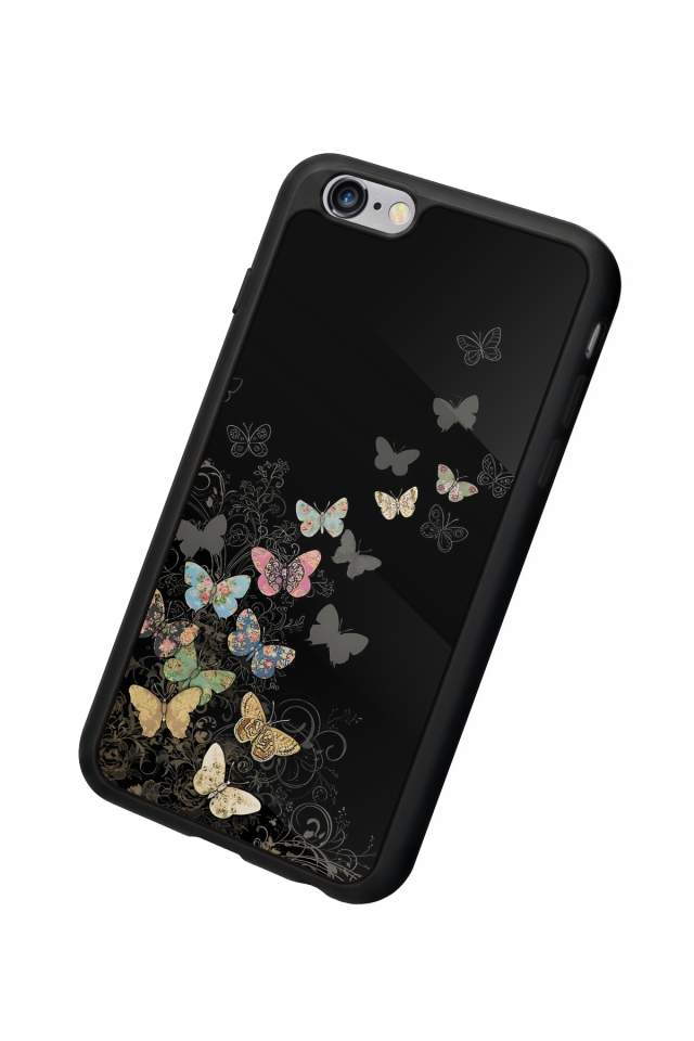 iPhone 6 Plus Uyumlu Kelebek Tasarımlı Glossy Premium Kılıf
