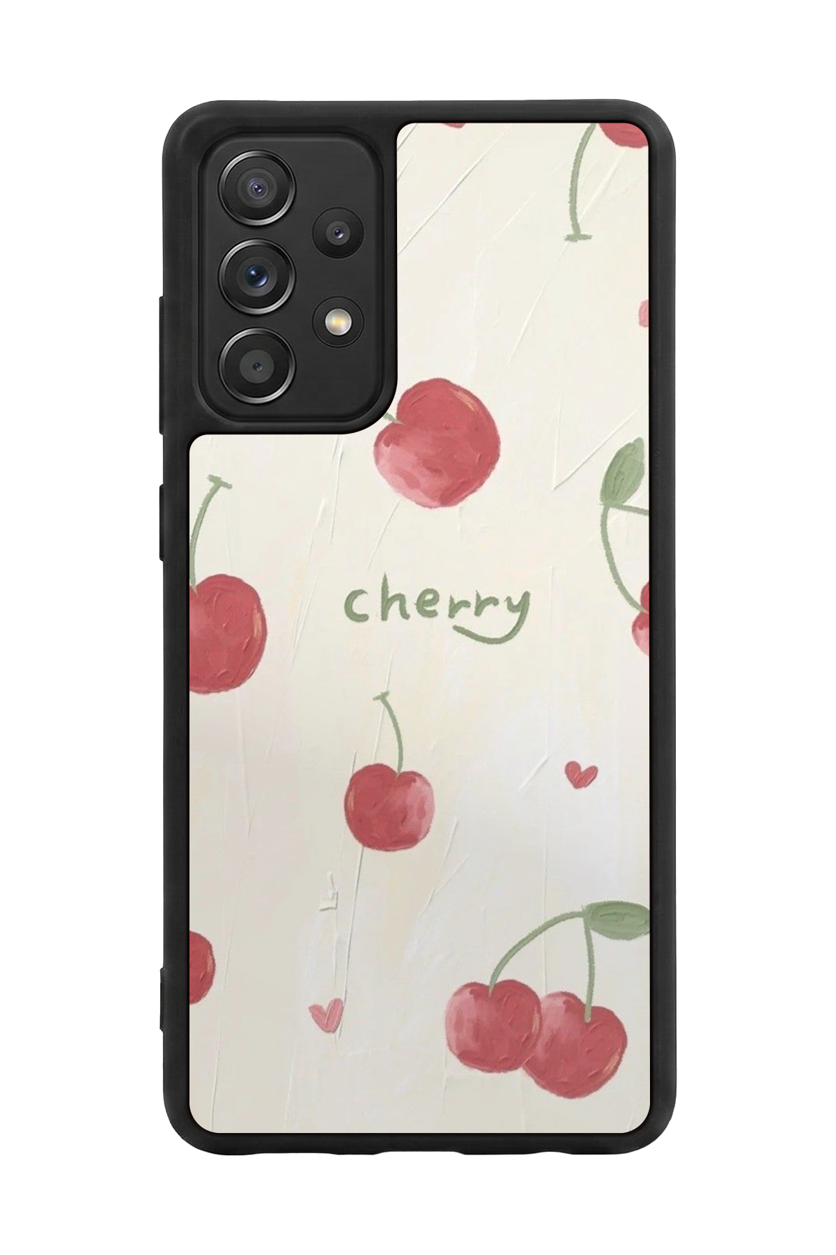Samsung Galaxy A72 Uyumlu Kiraz Tasarımlı Glossy Premium Kılıf