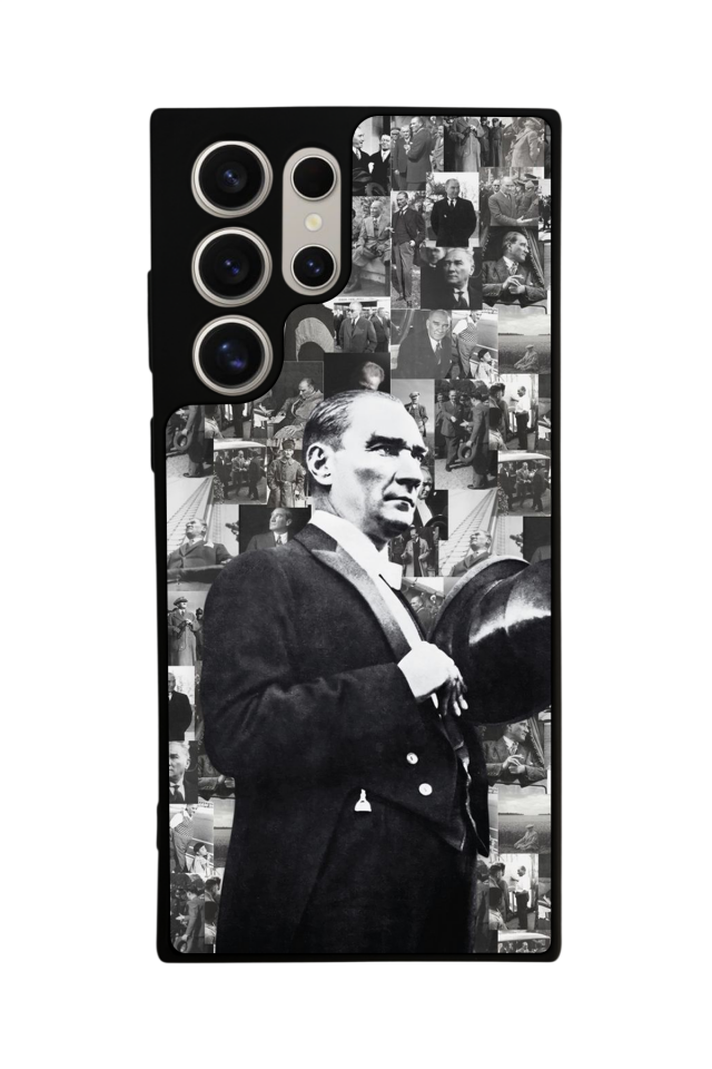 Samsung Galaxy S23 Ultra Uyumlu Mustafa Kemal Ataturk Tasarımlı Glossy Premium Kılıf