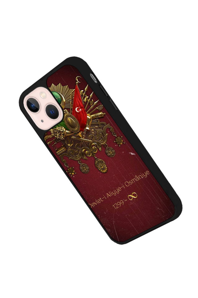 iPhone 15 Plus Uyumlu Osmanli Tugrasi Tasarımlı Glossy Premium Kılıf