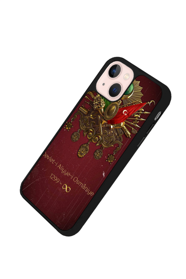 iPhone 15 Plus Uyumlu Osmanli Tugrasi Tasarımlı Glossy Premium Kılıf