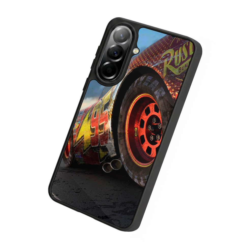 Samsung Galaxy A57 Uyumlu Şimsek McQueen Tasarımlı Glossy Premium Kılıf