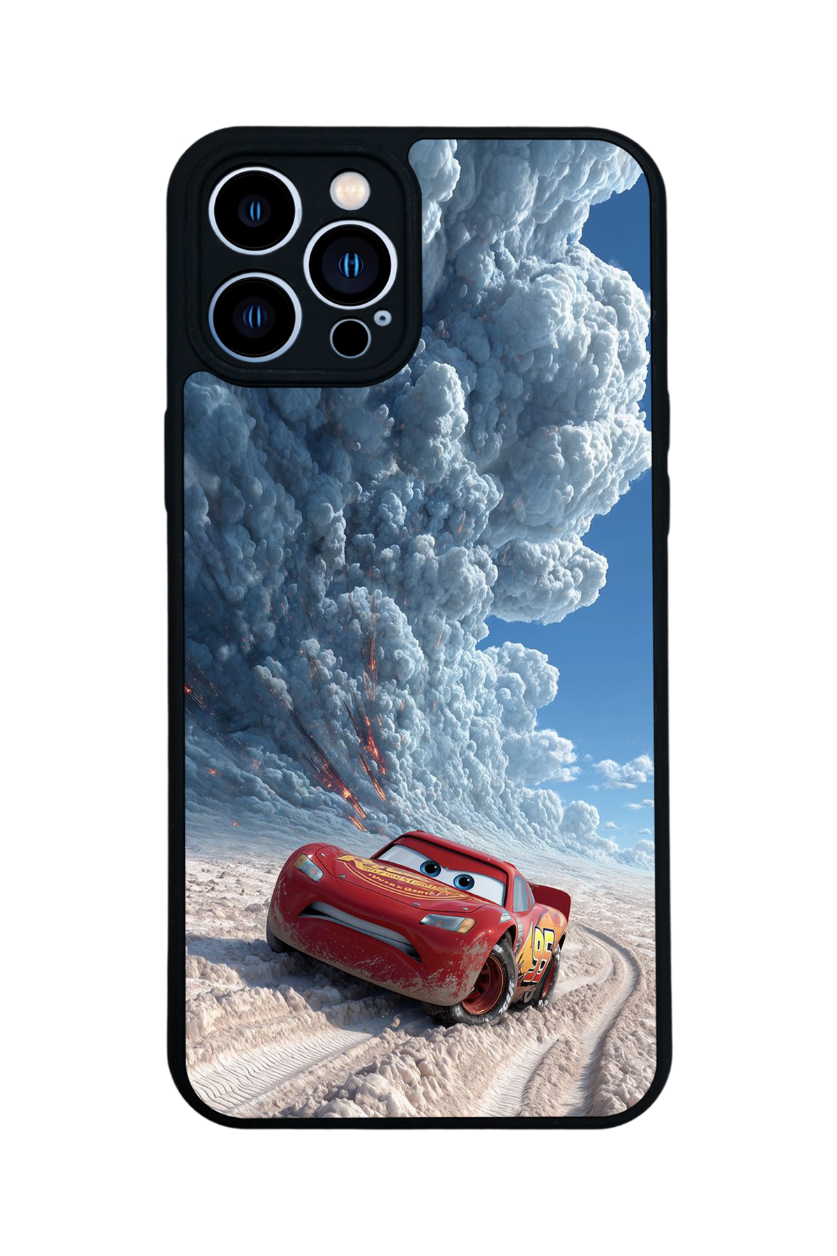 iPhone 12 Pro Max Uyumlu Şimsek McQueen Tasarımlı Glossy Premium Kılıf