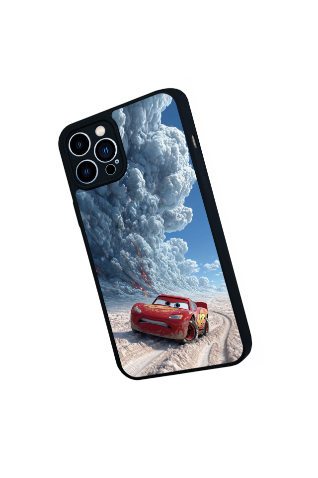 iPhone 12 Pro Max Uyumlu Şimsek McQueen Tasarımlı Glossy Premium Kılıf
