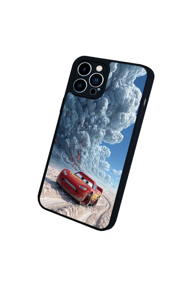 iPhone 12 Pro Max Uyumlu Şimsek McQueen Tasarımlı Glossy Premium Kılıf